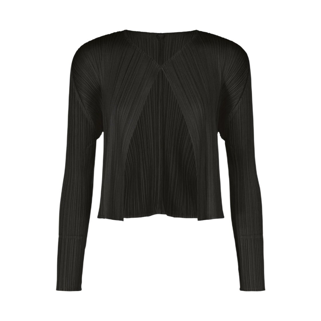 PP63-JO132-15 (W) Pleats Please Issey Miyake MC September Cardigan Black