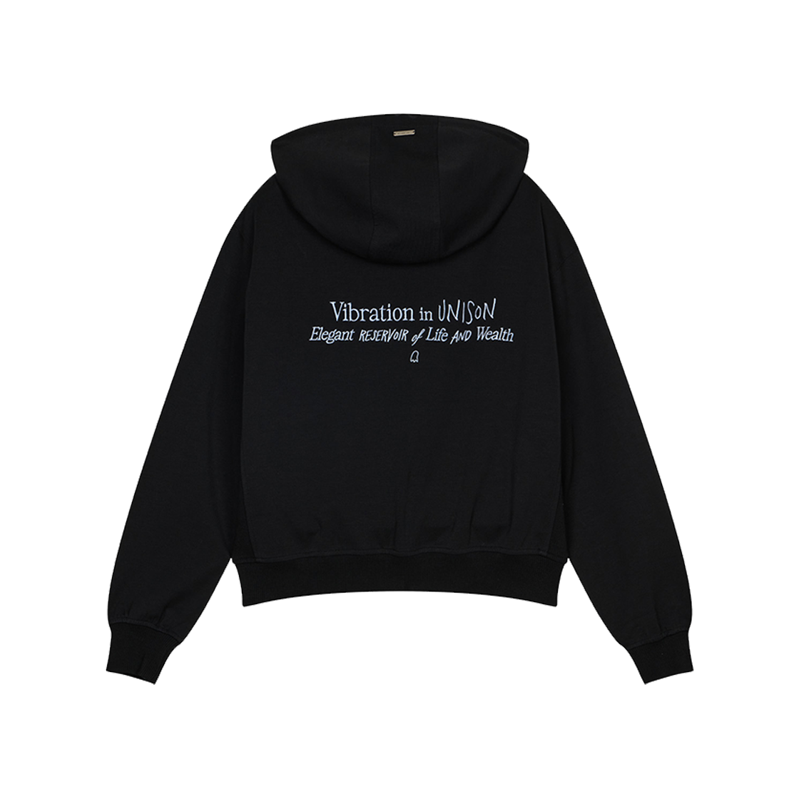 ZI4TS801BK ZIOSONGZIO SEMBLANCE WOMAN POETRY CROP HOOD ZIP UP BLACK