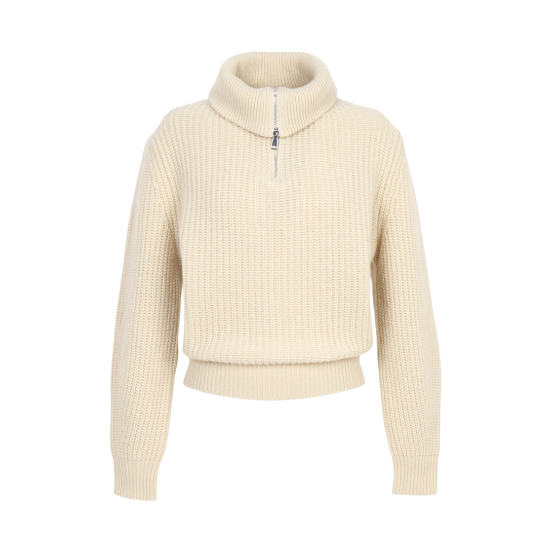 LASER-008 (W) Weekend Max Mara Laser Half Zip Up Knit Beige