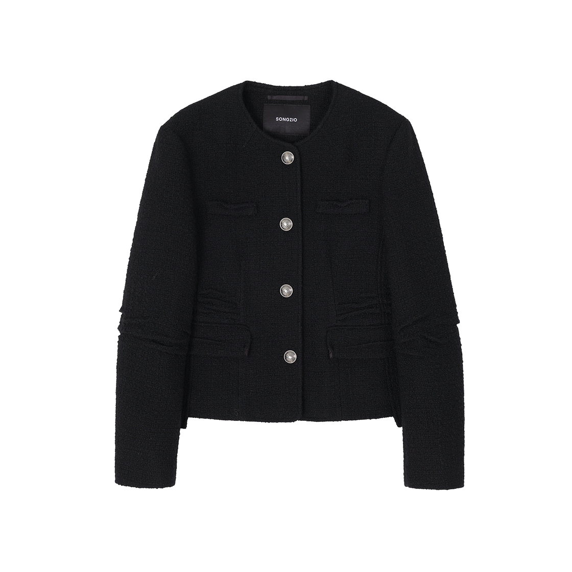 WI5JK716BK (W) SONGZIO COLLECTION Cascade Round Neck Jacket Black