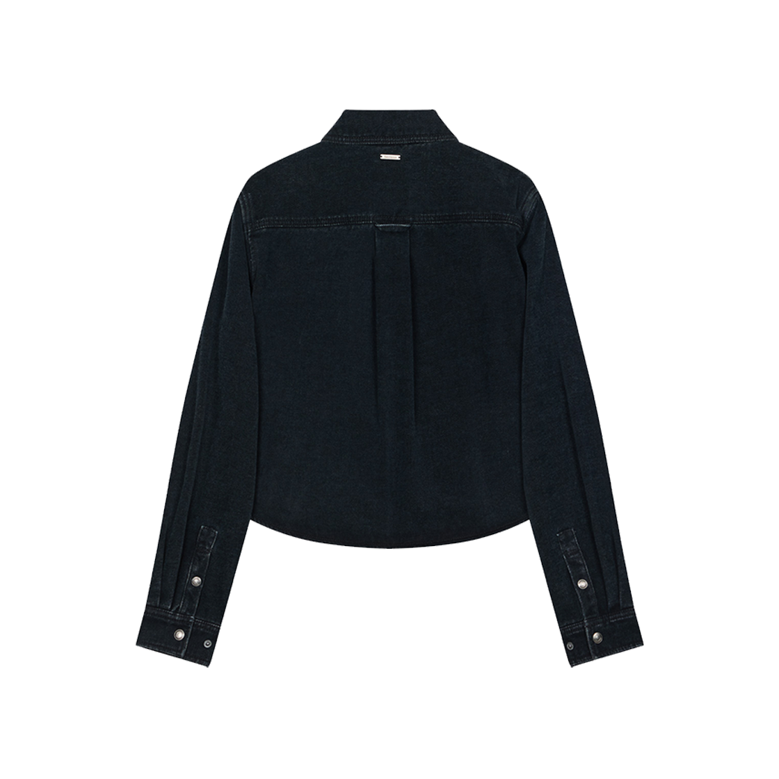 지오송지오 셈블런스 우먼 벨벳 크롭 데님 셔츠 다크네이비 ZI4SH812DN(ZIOSONGZIO SEMBLANCE WOMAN VELVET CROP DENIM SHIRT DARK NAVY) - 2