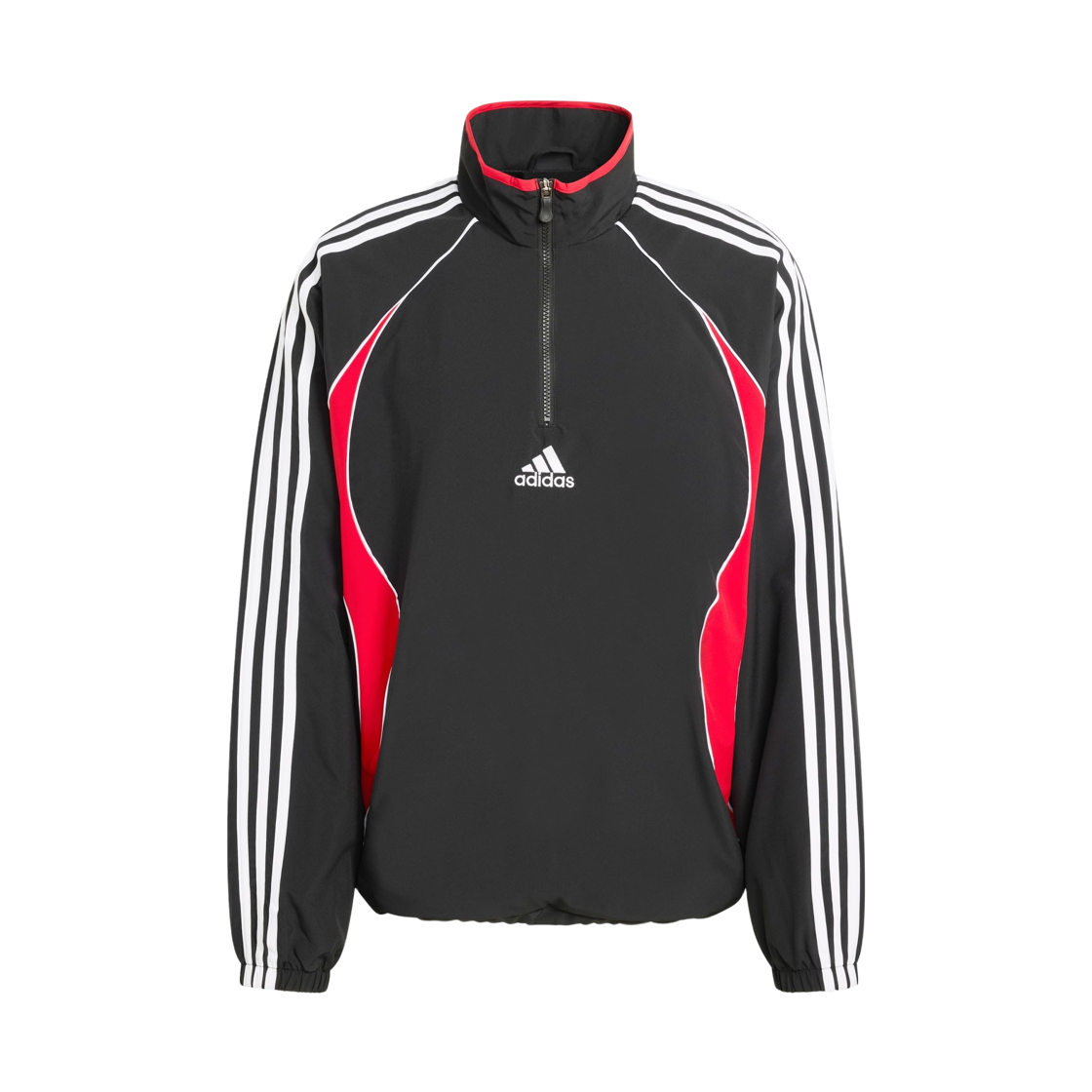 KE2765 Adidas Teamgeist Harp Zip Sweatshirt Black Better Scarlet - KR Sizing