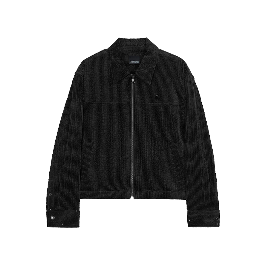 지오송지오 셈블런스 우먼 코듀로이 집업 셔츠 블랙 ZI4SH808BK(ZIOSONGZIO SEMBLANCE WOMAN CORDUROY ZIP UP SHIRT BLACK)