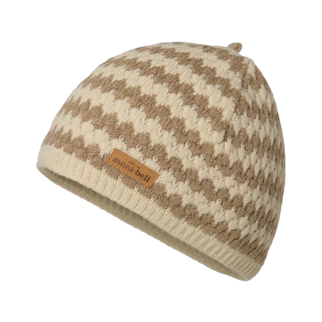 1118101 (Kids) Montbell Watch Cap Notch Border Tan