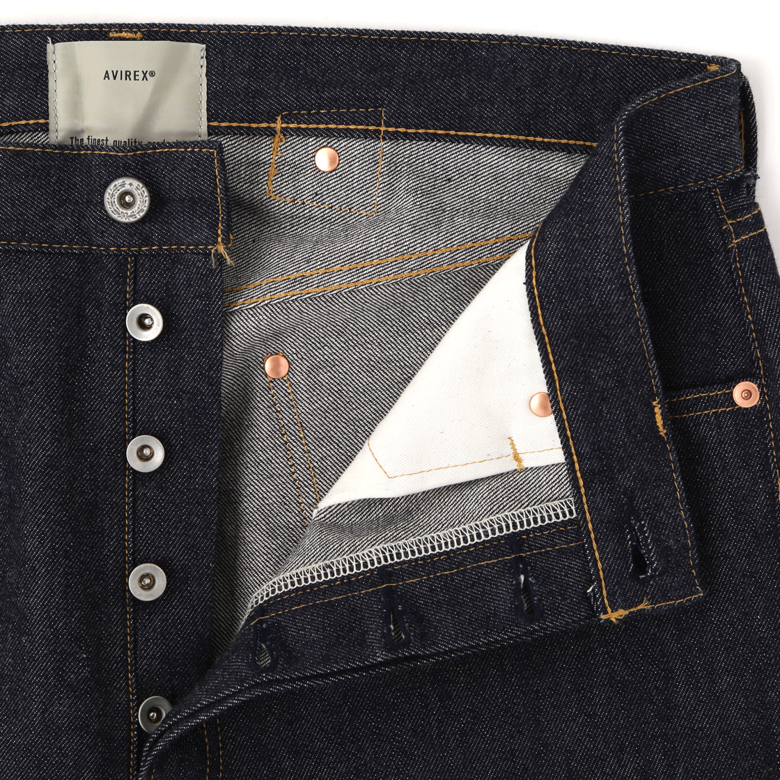 [예약배송] 아비렉스 헤리티지 타입 1 레더 팬츠 브라운([예약배송] Avirex Heritage Denim Type-1 "Leather" Pants Brown) - 3
