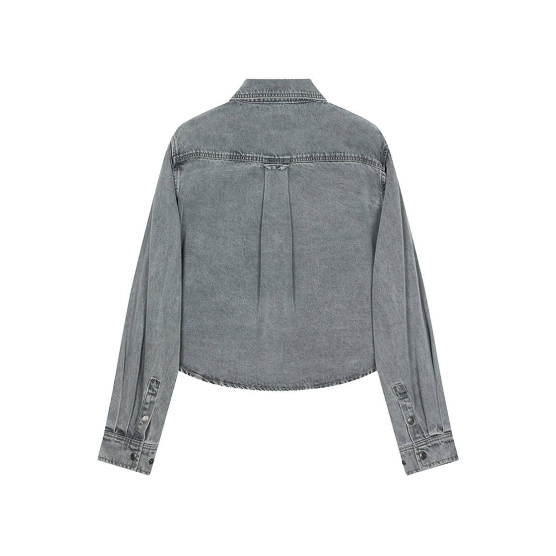 지오송지오 셈블런스 우먼 텐셀 크롭 데님 셔츠 그레이 ZI4SH811GY(ZIOSONGZIO SEMBLANCE WOMAN TENCEL CROP DENIM SHIRT GREY) - 2