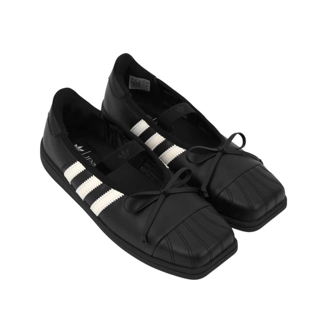 (W) 아디다스 x 제니 슈퍼스타 SQ 발레 블랙((W) Adidas x Jennie Superstar SQ Ballet Black) - 4