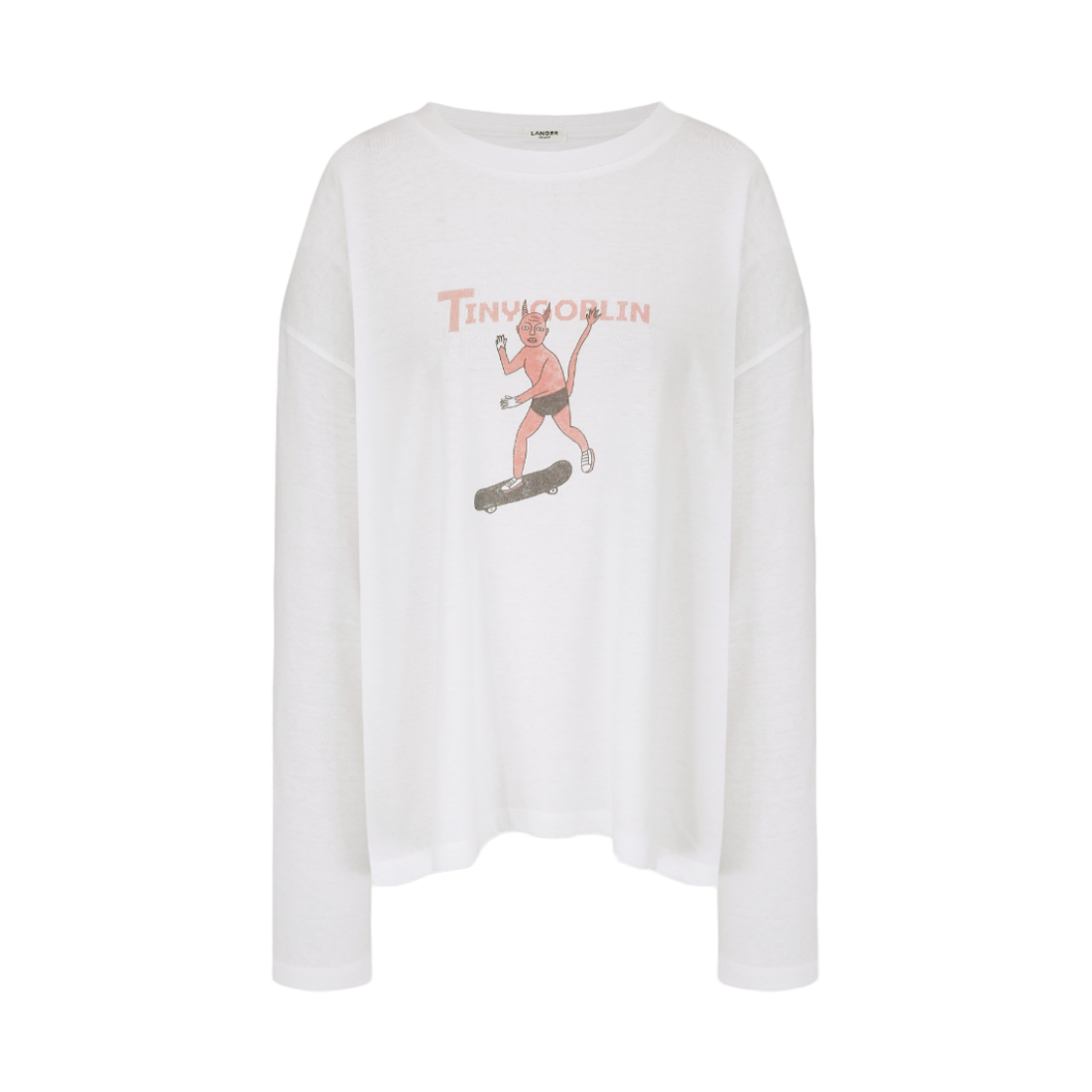 랑거 고블린 그래픽 티셔츠 화이트(Langer Goblin Graphic T-shirt White)