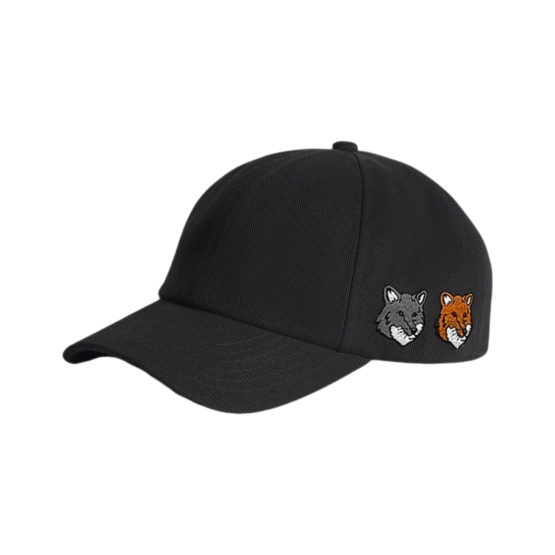 MRUAH11WW0096-P190 Maison Kitsune Double Fox Head Cap Anthracite