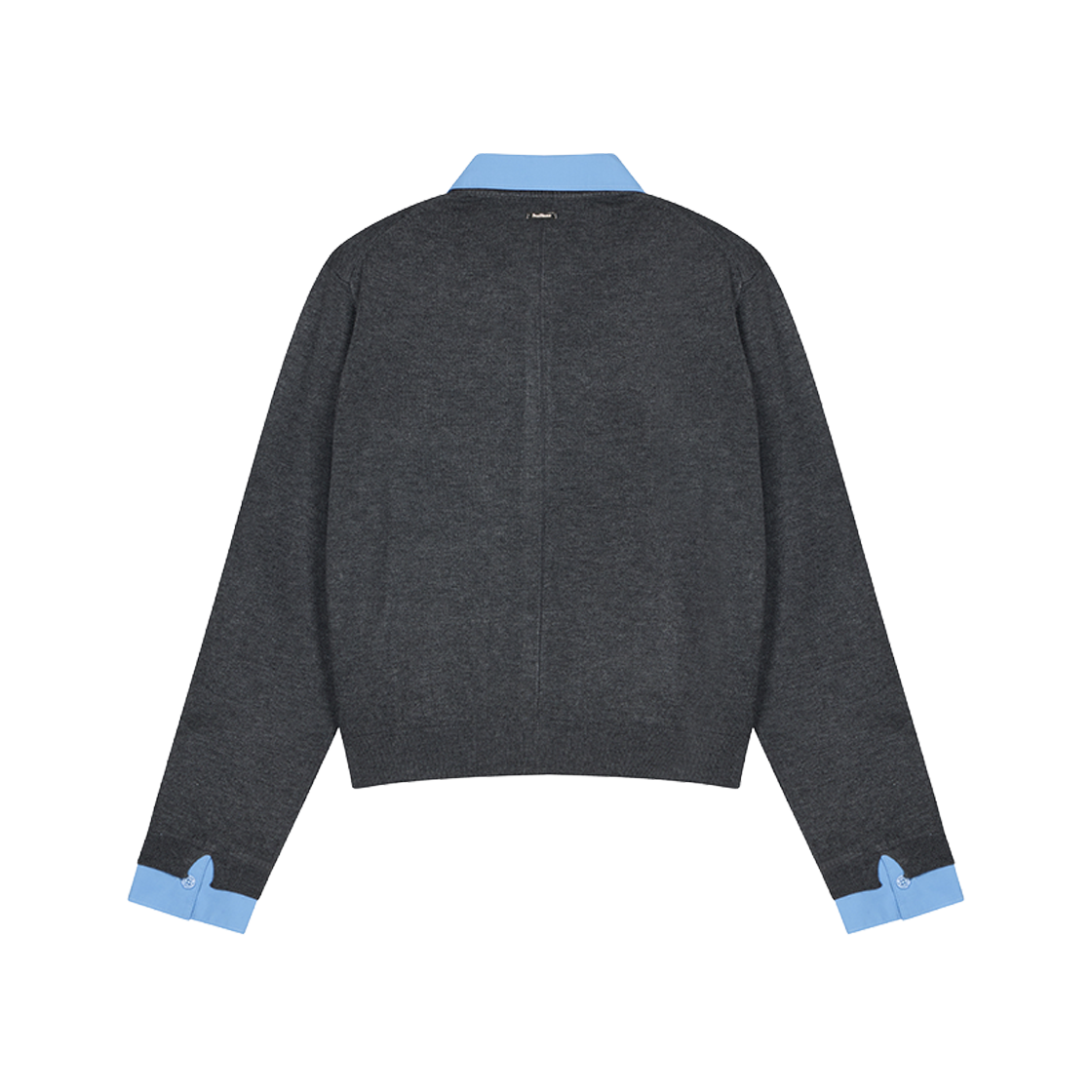 지오송지오 셈블런스 우먼 레이어드 카라리스 가디건 멜란지그레이 ZI4KT811MG(ZIOSONGZIO SEMBLANCE WOMAN LAYERED COLLARLESS CARDIGAN MELANGE GREY) - 2