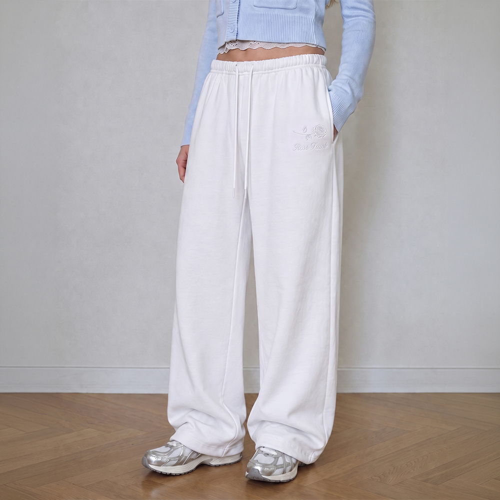 로제프란츠 로즈 자수 스탠다드 스웨트팬츠 [아이보리](Rosefrantz Rose Embroidery Standard Sweatpants [Ivory]) - 3