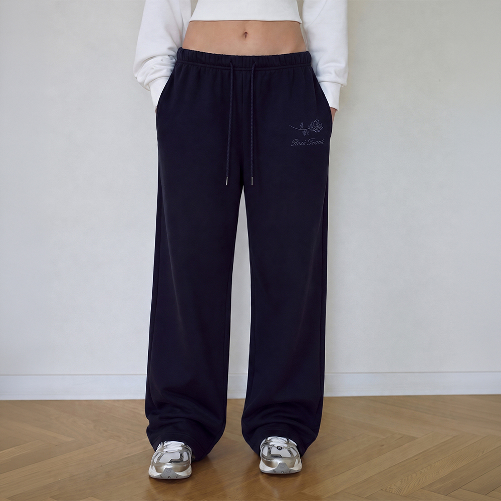 로제프란츠 로즈 자수 스탠다드 스웨트팬츠 [네이비](Rosefrantz Rose Embroidery Standard Sweatpants [Navy]) - 2