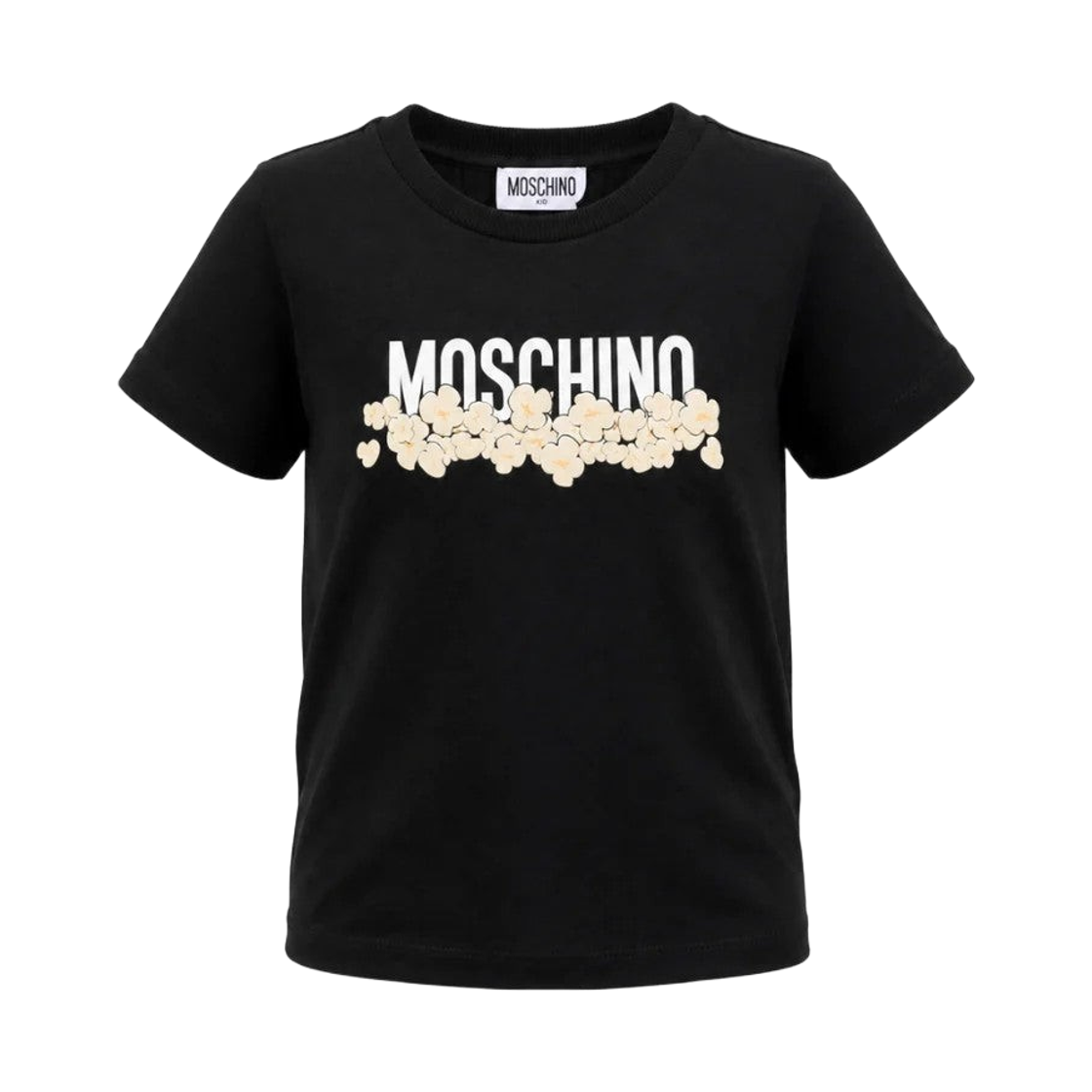 H6M058LAA2060100 (Kids) Moschino Popcorn Print Logo T-Shirt Black