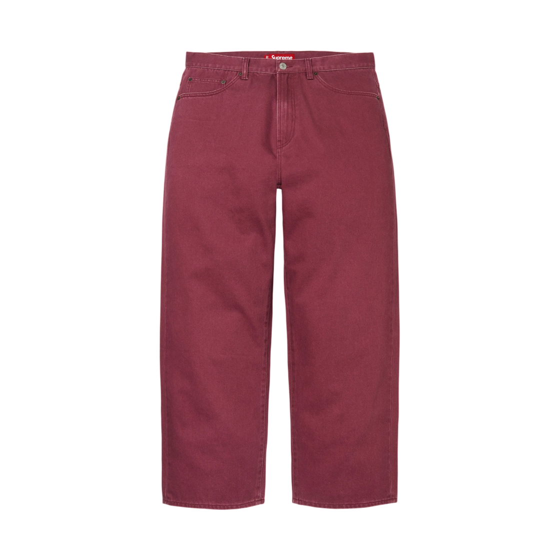 - Supreme Baggy Jean Burgundy - 26FW