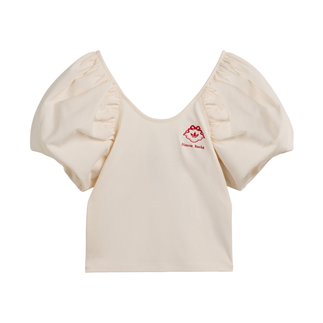 KQ6955 (W) Adidas x Simone Rocha Puff Sleeve T-Shirt Chalk White - KR Sizing