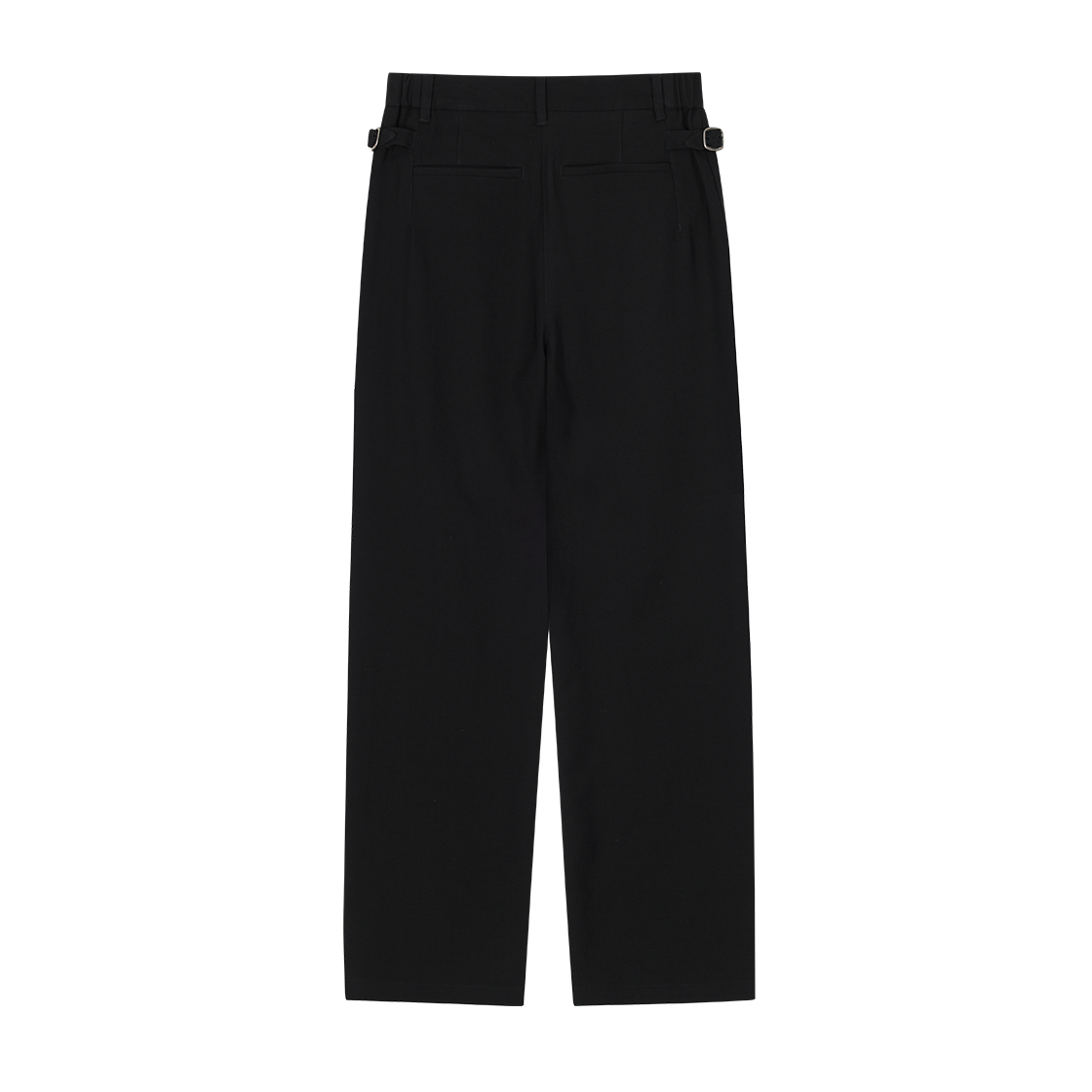 (W) 송지오 세미 와이드 슬릿 팬츠 블랙((W) SONGZIO Semi Wide Slit Pants Black) - 2