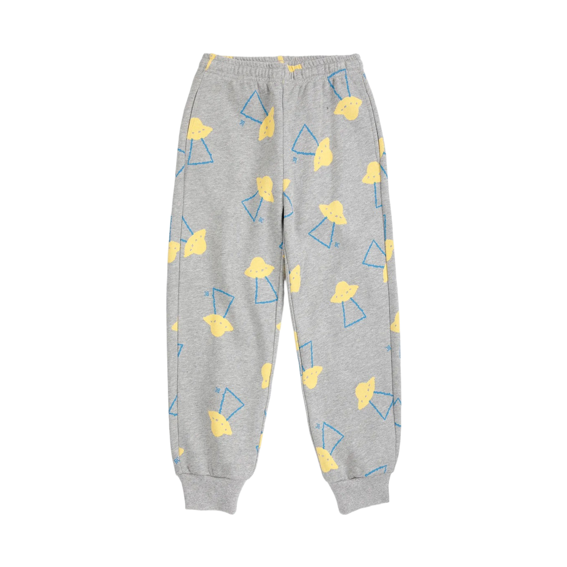 (키즈) 보보쇼즈 픽셀 어브덕션 올 오버 조깅 팬츠 라이트 헤더 그레이((Kids) Bobo Choses Pixel Abduction All Over Jogging Pants Light Heather Grey)