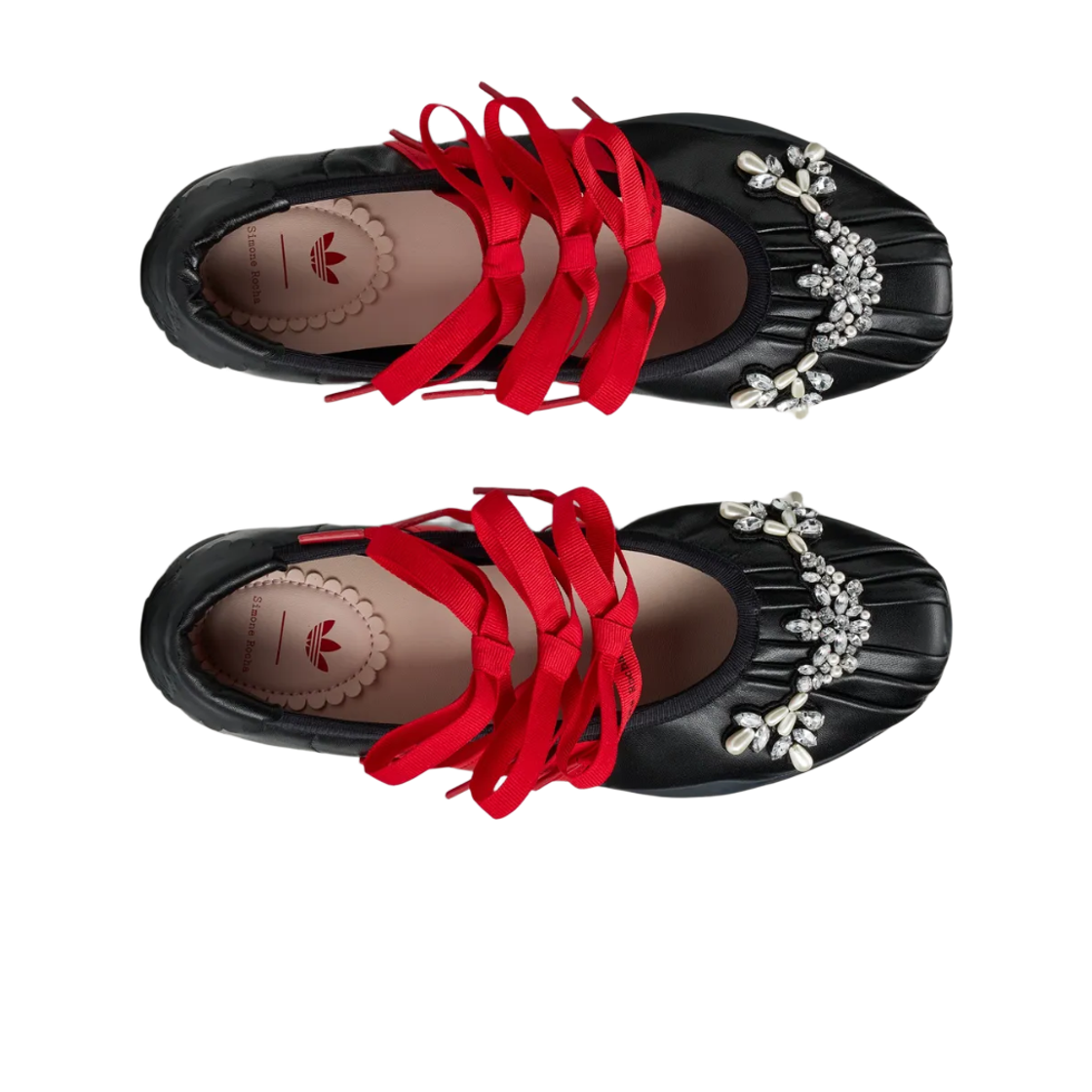 (W) 아디다스 x 시몬 로샤 태권도 발레리나 코어 블랙 베러 스칼렛((W) Adidas x Simone Rocha Taekwondo Ballerina Core Black Better Scarlet) - 2