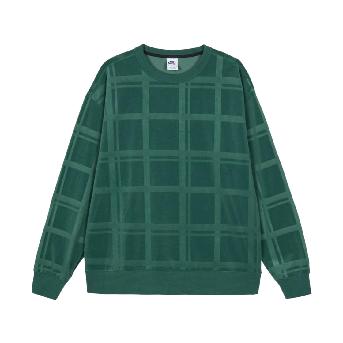 DA4260-333 Nike SB Plaid Round Neck Pullover Noble Green - Asia