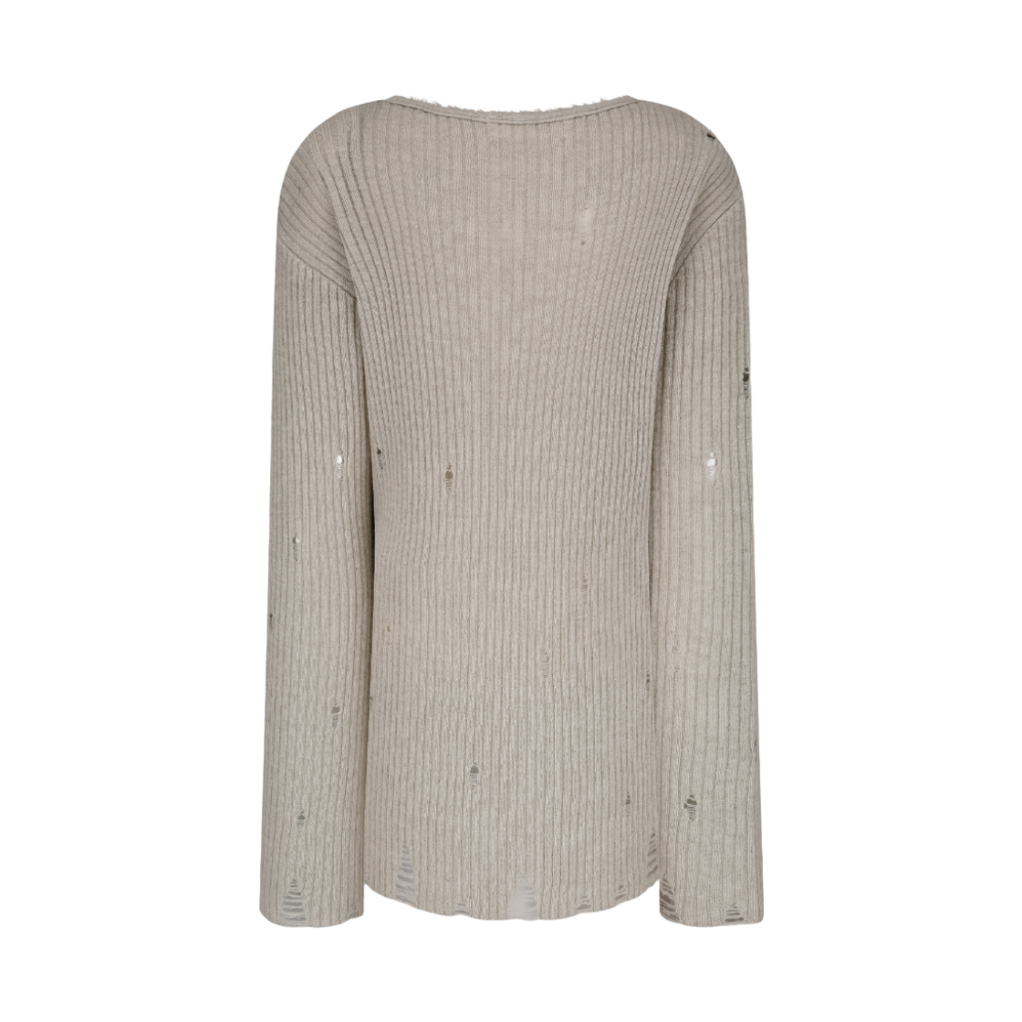 랑거 바이러스 디스트레스 레터링 니트 베이지(Langer Virus Distressed Lettering Knit Beige) - 2