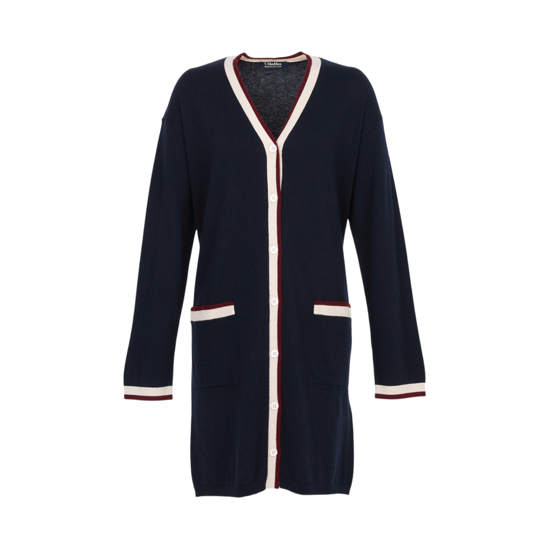 BOERO-010 (W) S Max Mara Boero Long Cardigan Navy