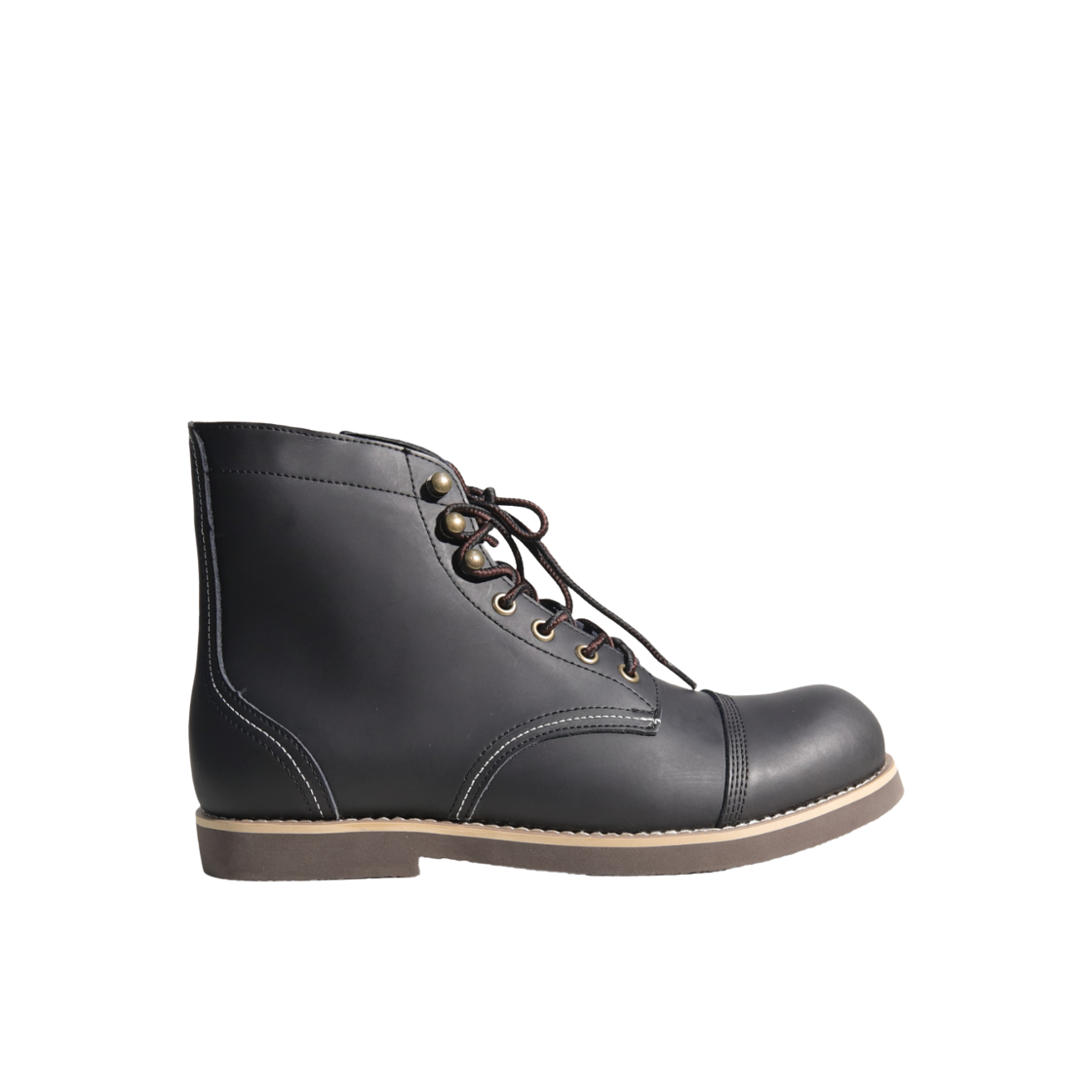 슬로우스텝 SP1025 아이론스텝 부츠 풀그레인 레더 블랙(SLOWSTEP SP1025 IronStep Full grain leather Boots black) - 1