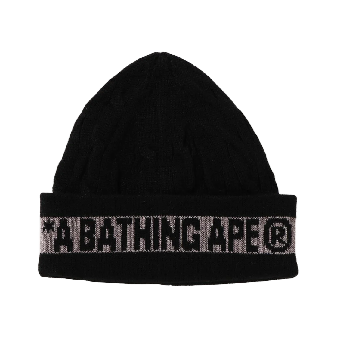 - BAPE Cable Knit Cap Black