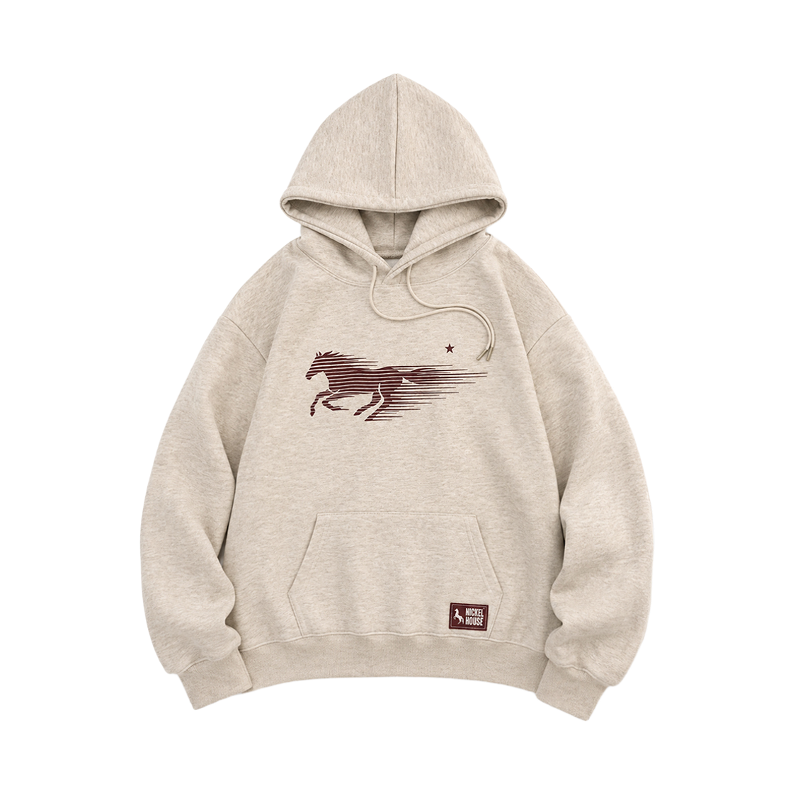 닉켈 러쉬 동키 후드티 오트밀(NICKEL RUSH DONKEY HOODIE_OATMEAL)