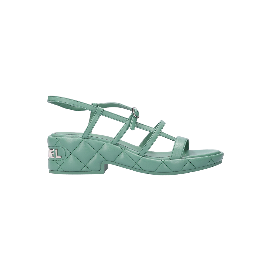 IT8SBATDC2OQ Chanel Leather Sandals Green