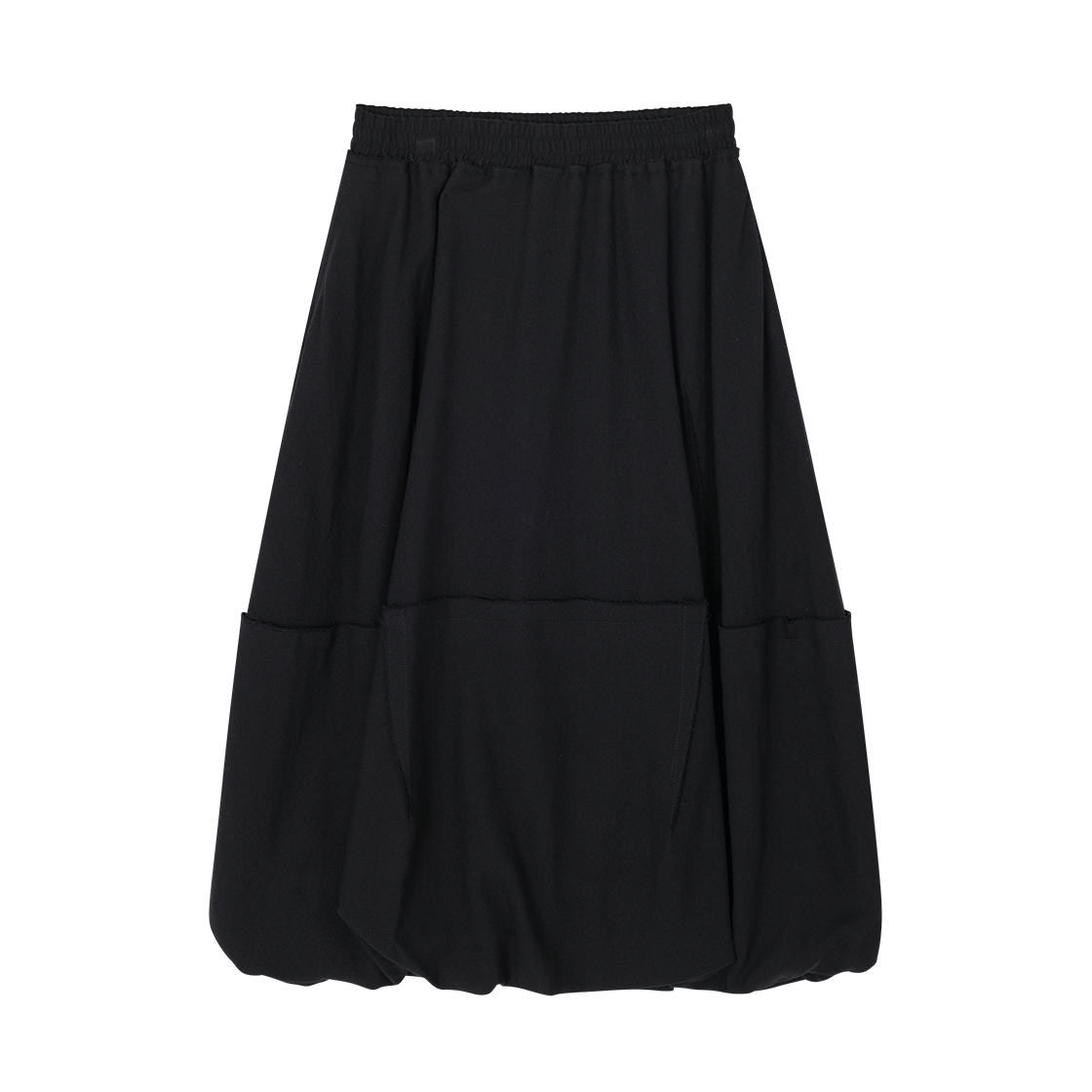 (W) 송지오 컬렉션 볼륨 다트 벌룬 스커트 블랙((W) SONGZIO COLLECTION Volume Dart Balloon Skirt Black) - 1