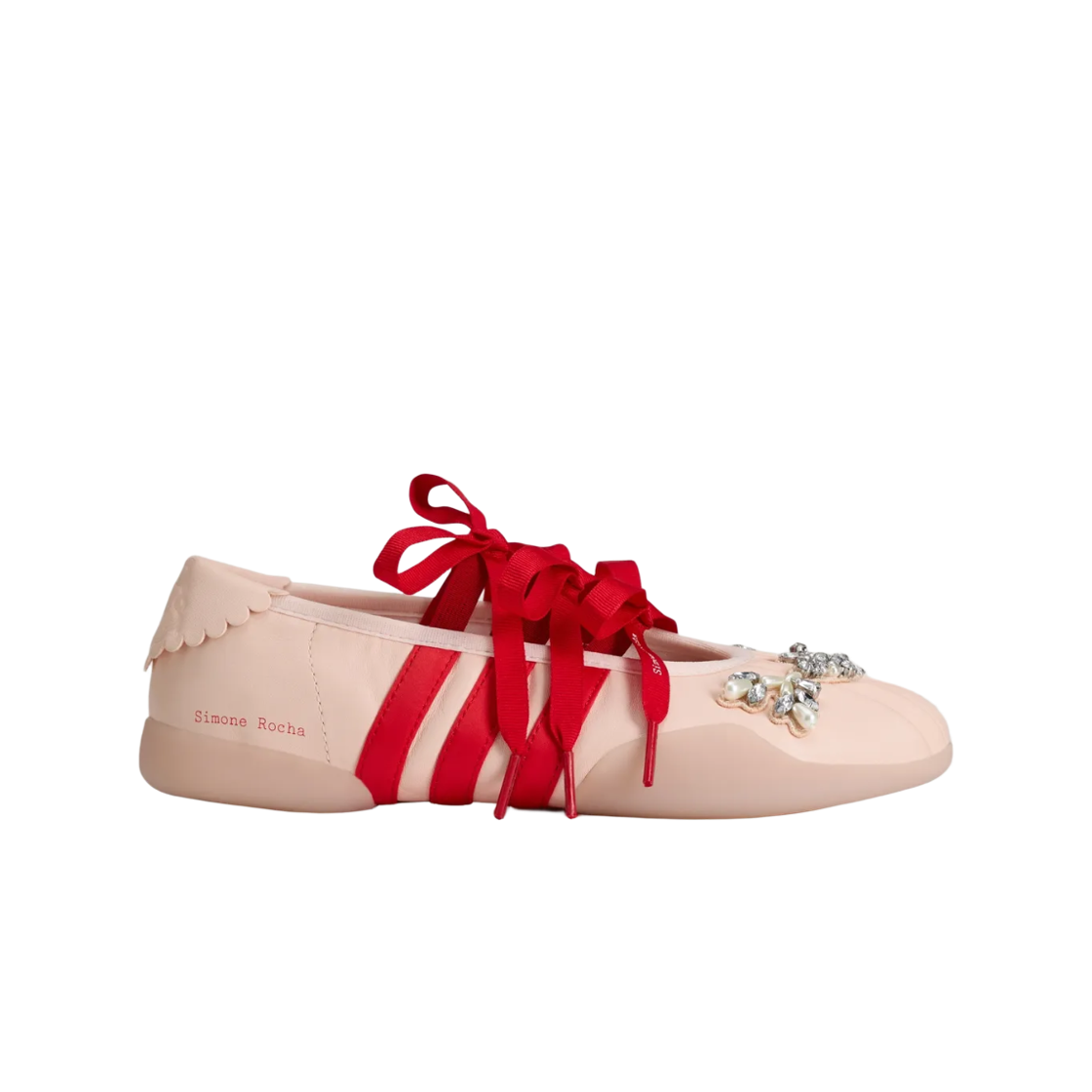 KJ5249 (W) Adidas x Simone Rocha Taekwondo Ballerina Pink Tint Better Scarlet