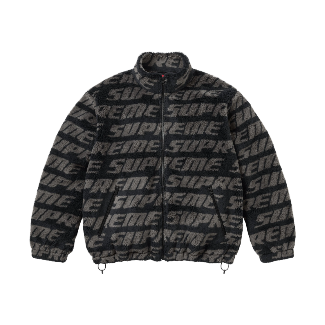 - Supreme Repeat Jacquard Fleece Jacket Black - 26FW