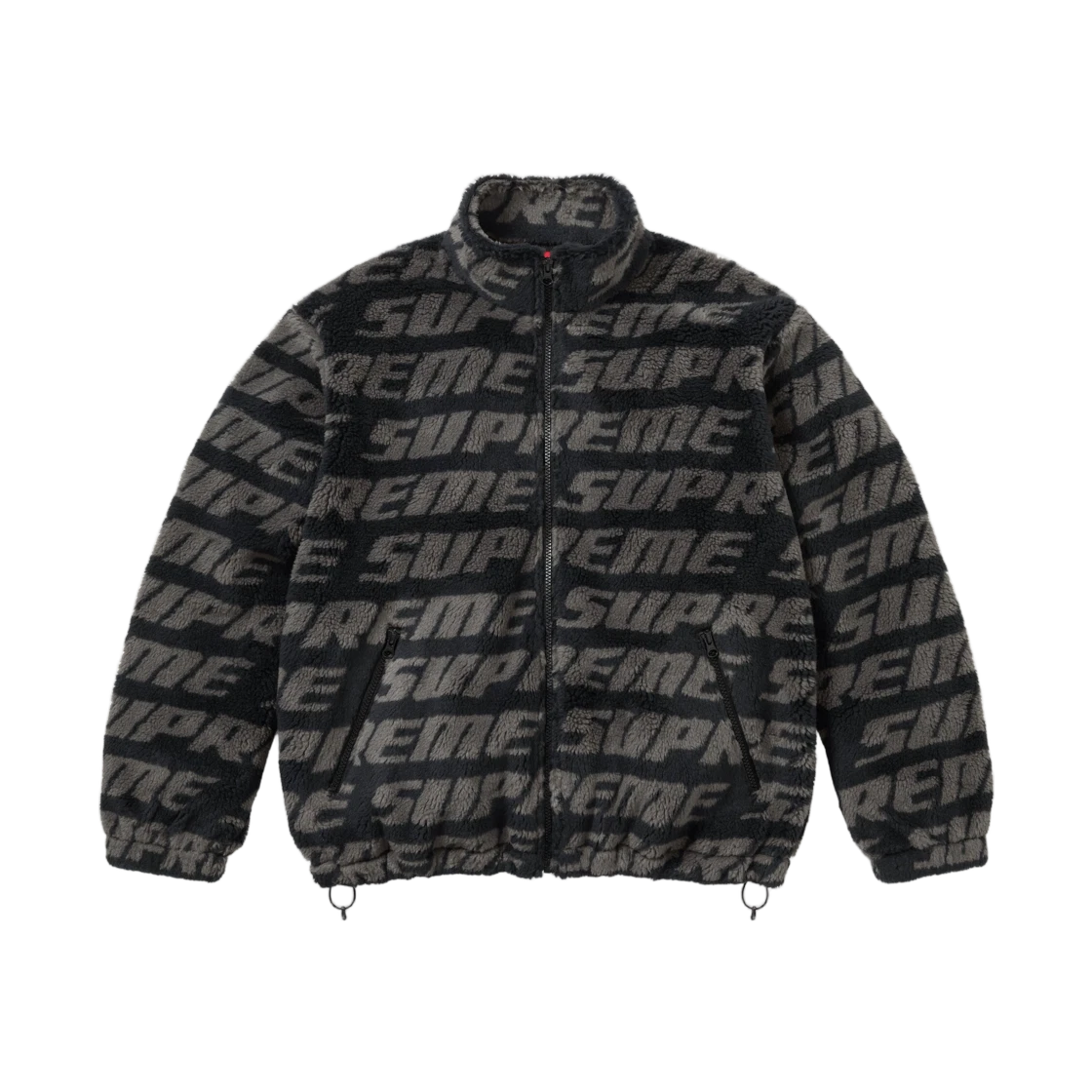 Supreme Supreme Repeat Jacquard Fleece Jacket Black - 26FW · M