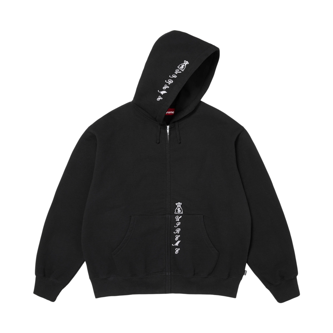 슈프림 갓 오버 머니 집업 후드 스웨트셔츠 블랙 - 26FW(Supreme God Over Money Zip Up Hooded Sweatshirt Black - 26FW) - 2