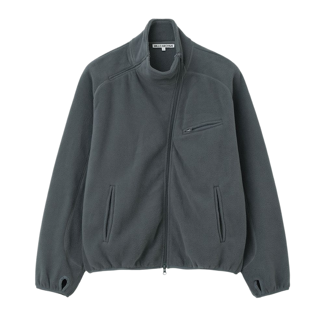 ML947DKG milloarchive Contour Panel Fleece Jacket Dark Gray