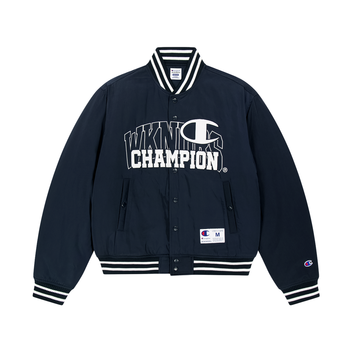 WS2604JK01NV WKNDRS x Champion Stadium Jacket Navy