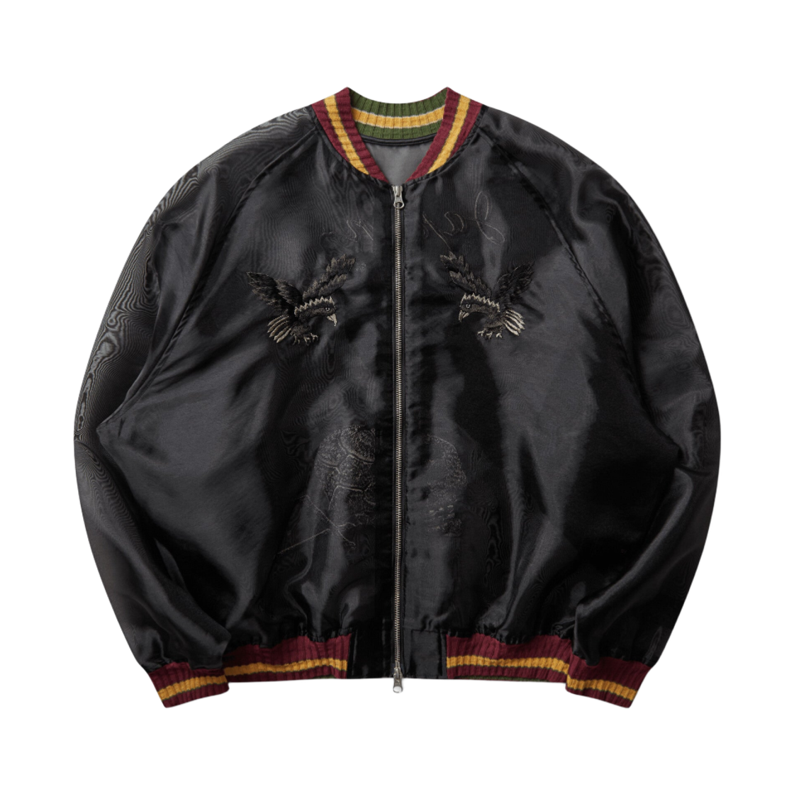 K2504LJ128 Kapital Sheer Pearl Mosquito Guard Souvenir Jacket Black