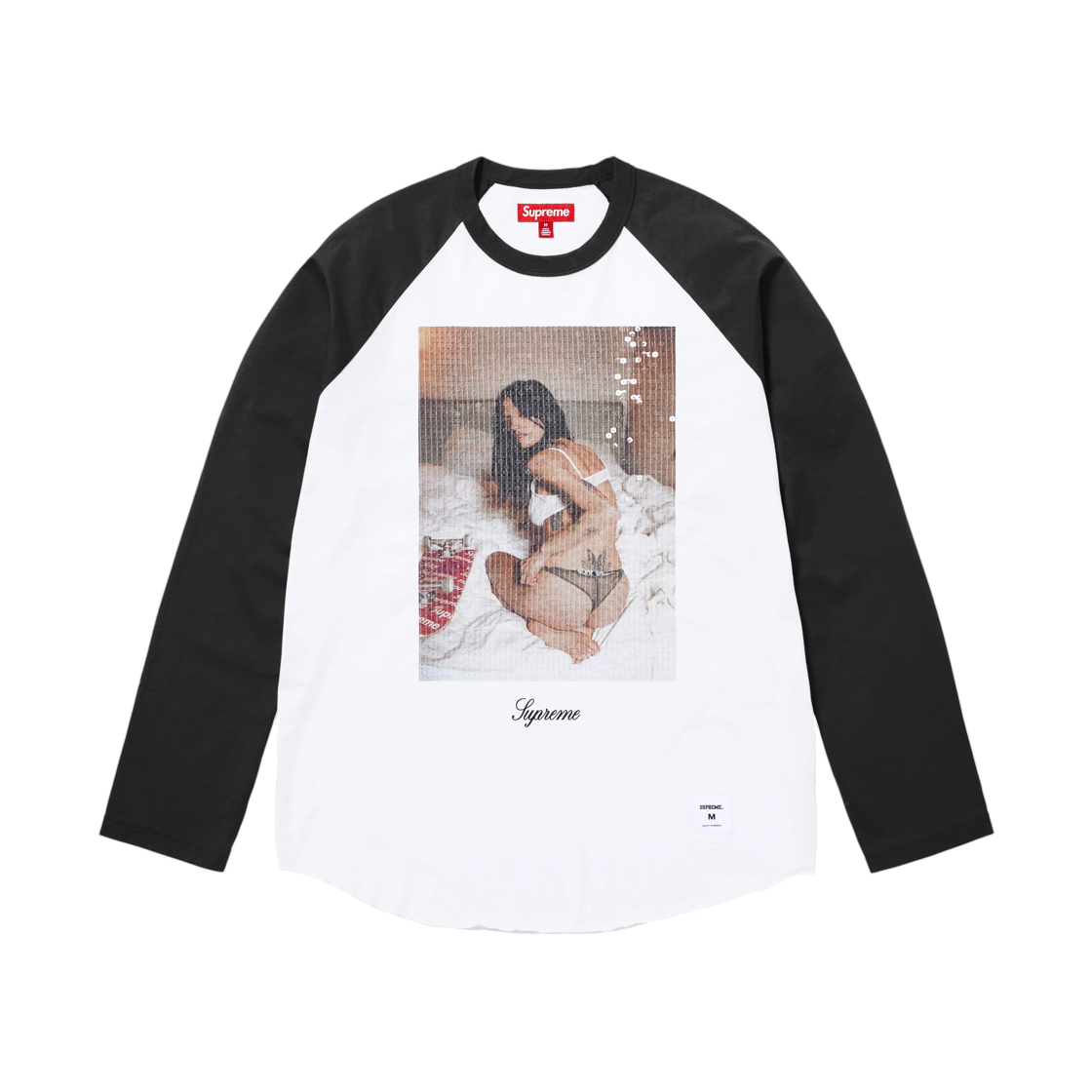 - Supreme x Larry Clark Sequin Raglan L/S Top Black - 26FW