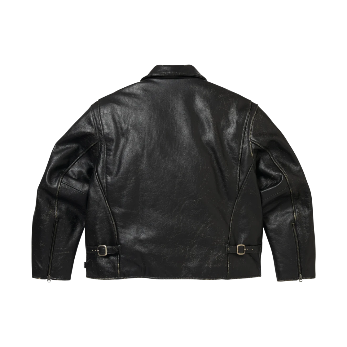 슈프림 x 쇼트 디스트레스드 레더 자켓 블랙 - 26FW(Supreme x Schott Distressed Leather Jacket Black - 26FW) - 2