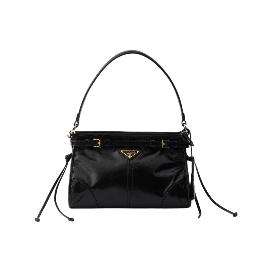 1BC297-2CYR-F0002 Prada Bonnie Small Leather Handbag Black