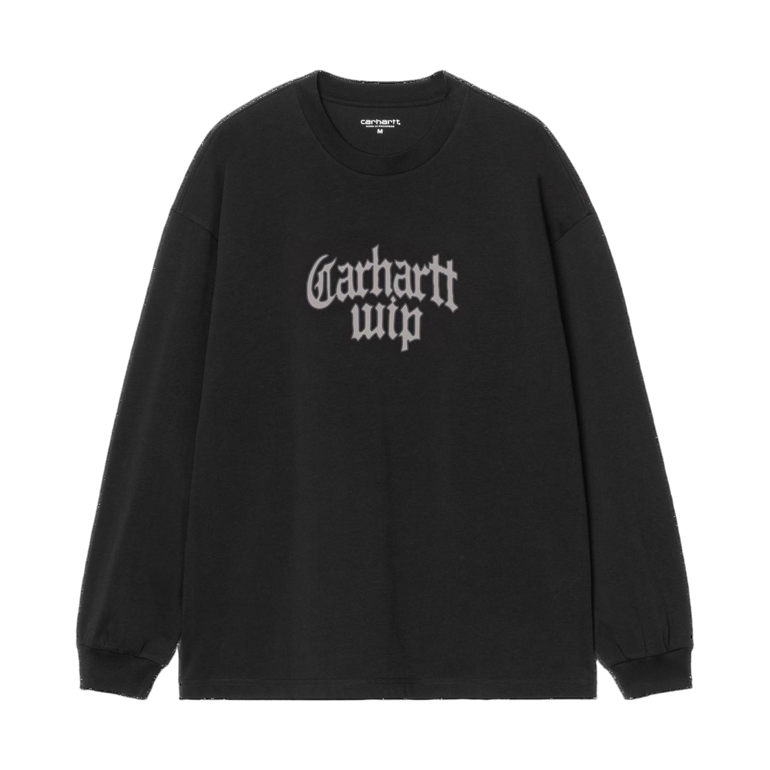 I037246-89-XX Carhartt WIP L/S Blackletter Script T-Shirt Black