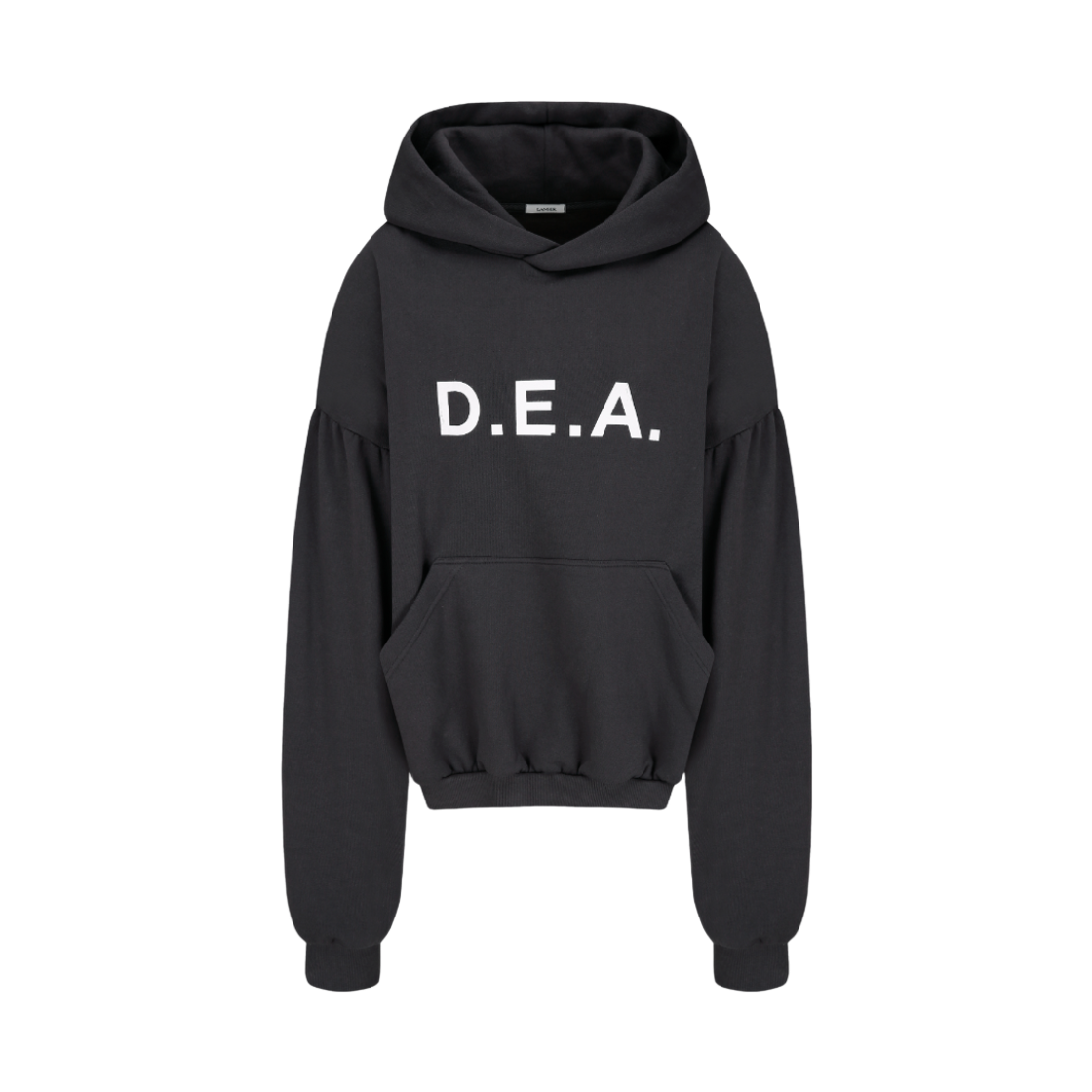 랑거 Dea 레터링 셔링 후디 차콜(Langer Dea Lettering Shirring Hoodie Charcoal) - 1