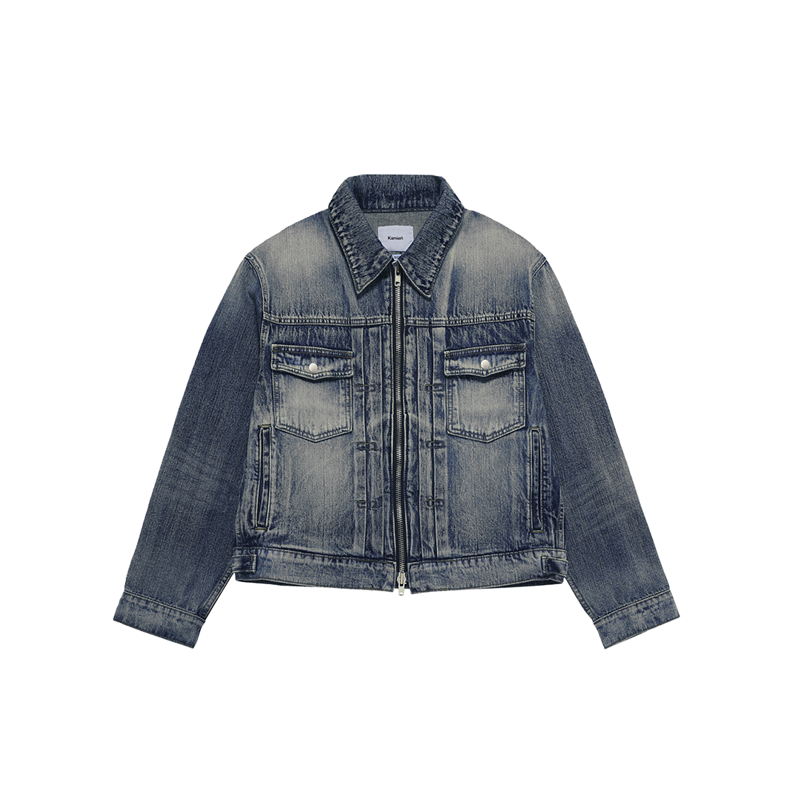 카미엔 크롭 트러커 자켓 오아시스 블루(Kamien Crop Trucker Jacket Oasis Blue) - 1