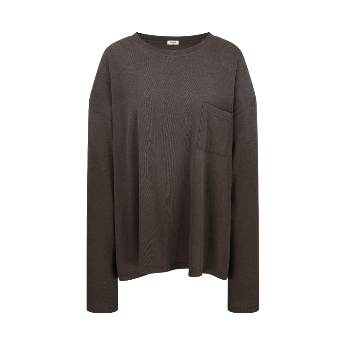 랑거 그런지 포켓 롱 슬리브 티셔츠 브라운(Langer Grunge Pocket Long Sleeve T-shirt Brown)