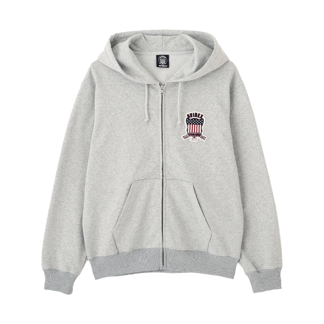 [예약배송] 아비렉스 시그니처 바시티 짚업 파카 그레이([예약배송] Avirex Signature Varsity Zip Up Parka Grey) - 2