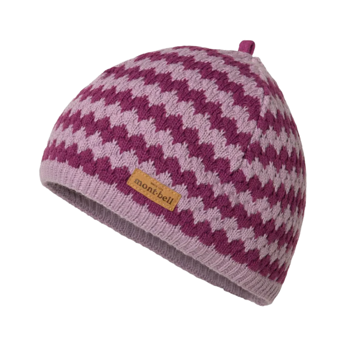 1118101 (Kids) Montbell Watch Cap Notch Border Purple 23