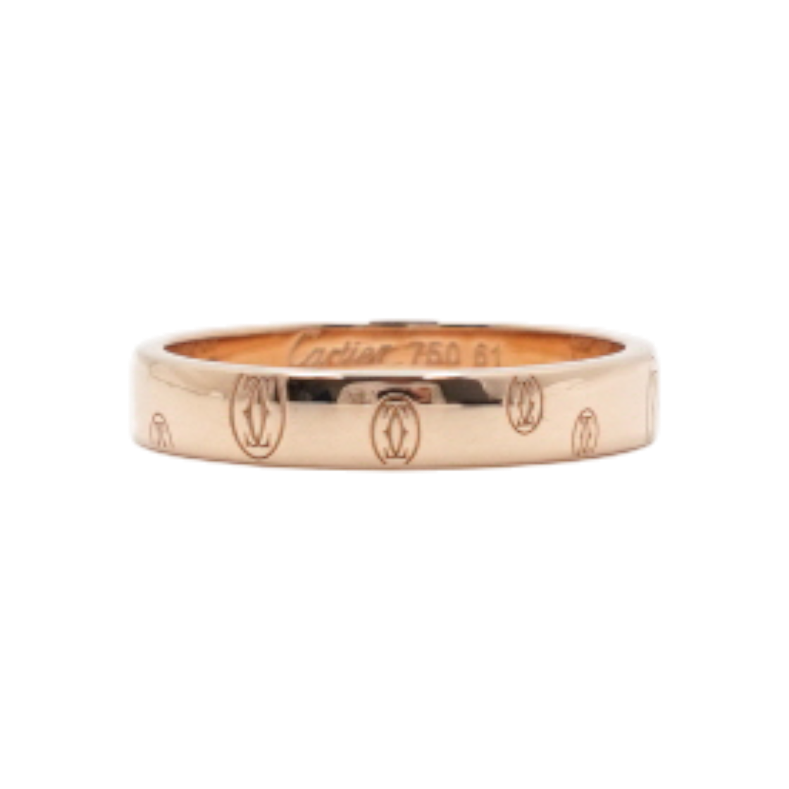 ITTBVEEW776L Cartier 18K Pink Gold Happy Birthday Wedding Band Ring