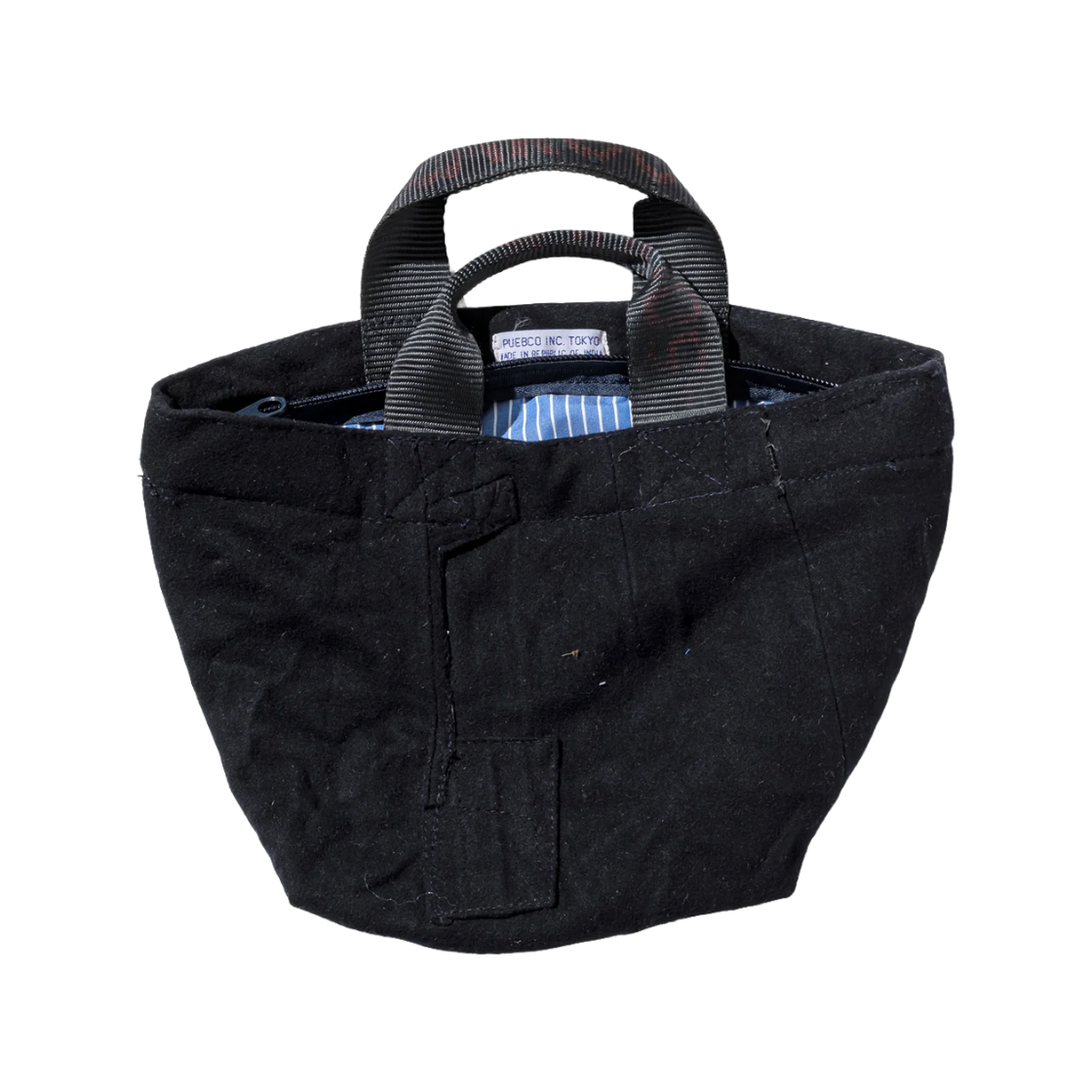 푸에브코 빈티지 울 가먼츠 집 토트 블루 라이닝 - 26FW(Puebco Vintage Wool Garments Zip Tote Blue Lining - 26FW)