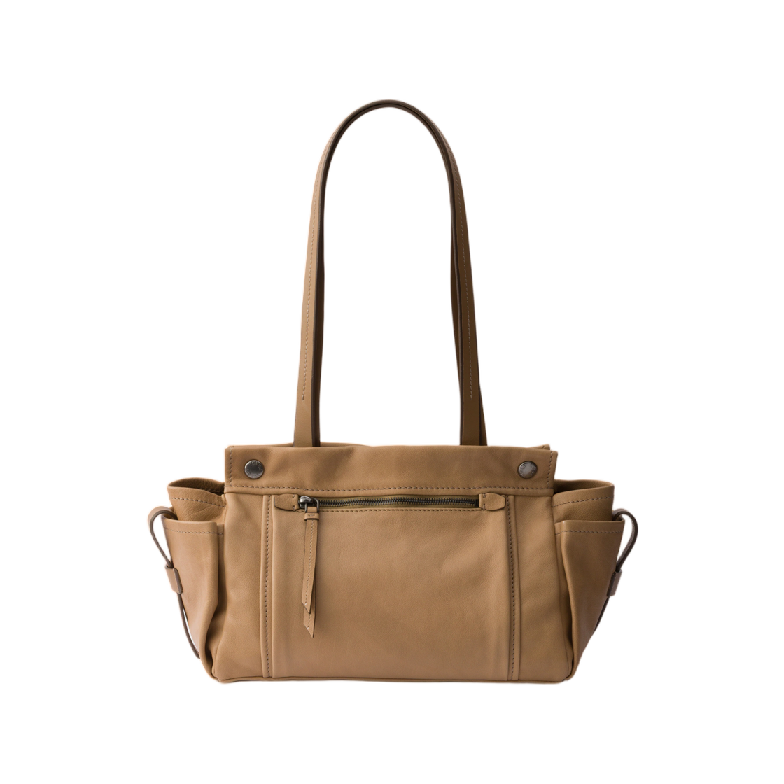 프라다 루트 미디움 레더 토트백 샌드 베이지(Prada Route Medium Leather Tote Bag Sand Beige) - 2