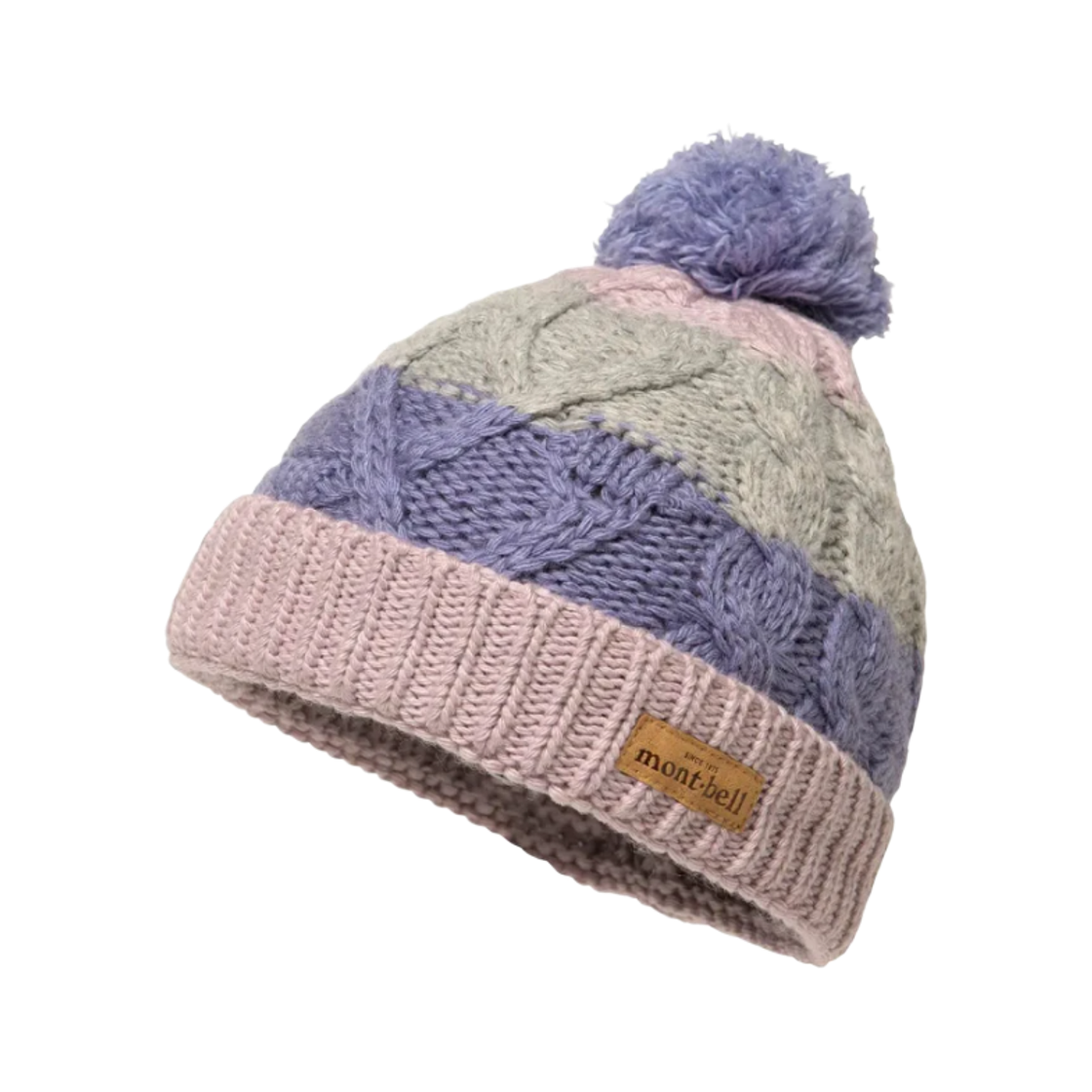 1118569 (Baby) Montbell Cable Knit Watch Cap Lavender